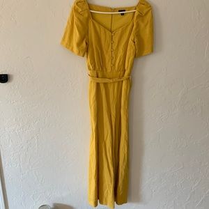 Yellow jumpsuit w/pockets!!